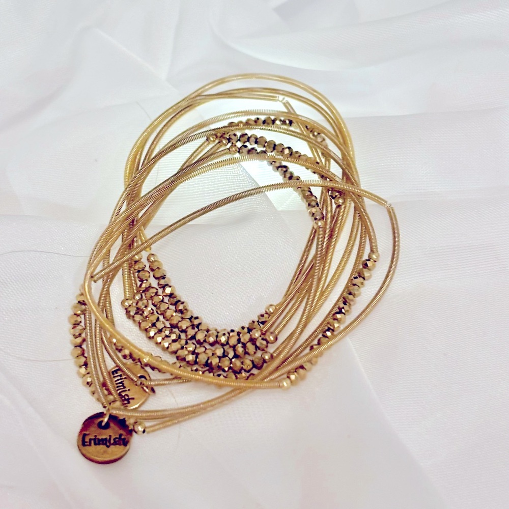 Erimish bracelets- gold stretch
